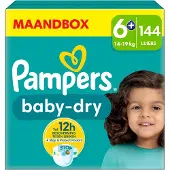 Pampers Baby-Dry Luiers Maat 6+ – Maandbox 144 Luiers