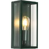 QAZQA Industriële buiten wandlamp donker groen met glas IP44 - Rotterdam