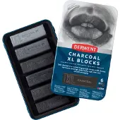 Derwent Charcoal XL Blocks Tin 6-set