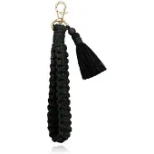 Deja Jewels Macramé Gevlochten Sleutelhanger - Zwart