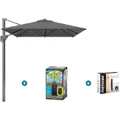 Platinum Voyager zweefparasol T1 3x2 m. - Antraciet met ingraafvoet en hoes