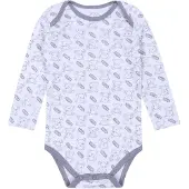 Disney Grijze babybody met een teddybeer, lange mouwen