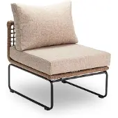 BUITEN living Tulum tussenelement | rvs + touw | Sahara Dust