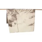 David Fussenegger LUCA flannel cotton plaid Alpine Panorama 240x220 cm Braun