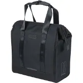 Basil Grand - Fietsshopper - MIK Hooks - Enkele fietstas - 23 Liter - Waterafstotend materiaal - Zwart