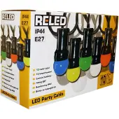 Reled Lichtsnoer IP44 - Lichtketting - 10 fittingen - Zwart - 10 meter