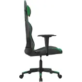 vidaXL Gamestoel kunstleer zwart en groen