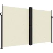 vidaXL Tuinscherm uittrekbaar 200x1200 cm crèmekleurig