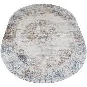Veer Carpets Vloerkleed viola taupe ovaal 200 x 290 cm