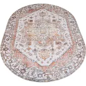 Veer Carpets Vloerkleed nora bruin ovaal 160 x 230 cm