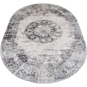 Veer Carpets Vloerkleed viola antraciet ovaal 160 x 230 cm