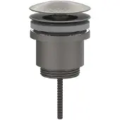 Ivy Aia Design afvoerplug always open geborsteld metal black pvd