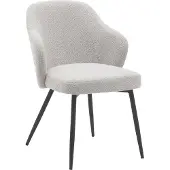 Home67 Eetkamerstoel kendra bouclé naturel