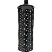 BeUniq etui - 22x8 cm - zwart met muziekprint