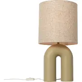 QAZQA Scandinavische tafellamp beige met linnen kap beige - Lotti