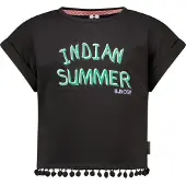 B.NOSY Meisjes t-shirt - Mara - Zwart. Maat: 116