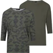 ONLY Dames T-Shirt ONLGLAMOUR 2 Pack bequem Veelkleurig S Ronde Hals Volwassenen Lange Mouw