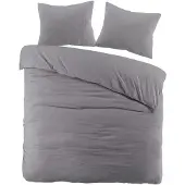 Papillon Dekbedovertrek Mousseline Katoen Rome - grijs 140x200/220cm