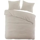 Papillon dekbedovertrek Rome - mousseline - katoen percale - zand - 240x220