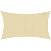 Kopu schaduwdoek rechthoek 280 gram waterdoorlatend 2x4 m creme