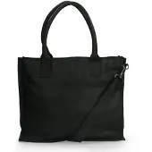 Manfield Zwarte leren shopper | Maat Onesize