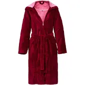 Vossen dames badjas Palermo burgundy S