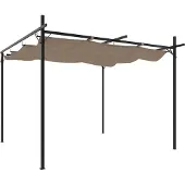 vidaXL Pergola met uitschuifbaar dak 295x292x230 taupe