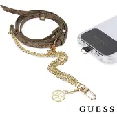 GUESS Kruisband PU 4G Ketting - goud / beige, Mobiele telefoonketen, Bruin