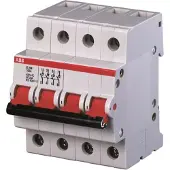 Busch-Jaeger Inbouwschakelaar modulair System pro M compact Aan-Uit schakelaar rood 4 polig, 100A E204/100R 2CDE284001R0100