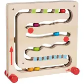 Goki Houten speelgoed - Ballenbaan - 30X9,5X30Cm - Met 6 Ballen - 2 Jaar