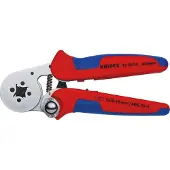 Knipex PreciForce krimptang | Meer-componentengrepen | Gebruineerd | Lengte 220 mm | Zelfbedieningskaart/blister - 97 55 04 SB