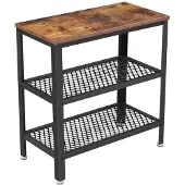 Hoppa! Songmics Bijzettafel - Bruin Zwart - Spaanplaat/metaal - 60x30x60