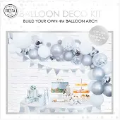 Globos Nordic Ballonnen boog set zilver