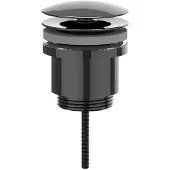 Ivy Aia Design afvoerplug always open zwart chroom pvd