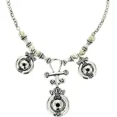 Behave - korte damesketting - etnisch detail - zilverkleur - avondstijl