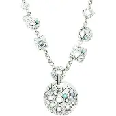 Behave - Zilverkleur ketting met ronde hanger - Artistieke stijl