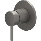 Ivy Aia Bond Afbouwdeel inbouw douchemengkraan eenhendel met ronde rozet Geborsteld metal black PVD