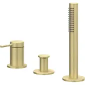Ivy Aia Bond Badrandcombinatie 3-gats - Geborsteld Mat Goud PVD - Messing - Kranen, Badkranen, Badrandkranen - 8718835191672