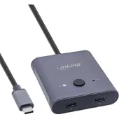 InLine USB-C switch, bidirectional switch, 10Gb/s, 100W