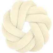 Tiseco - Kussen (gevuld) KNOT - Fluweel - Knoopkussen - 30x30x7cm - ivoor