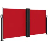 vidaXL Windscherm uittrekbaar 120x600 cm rood
