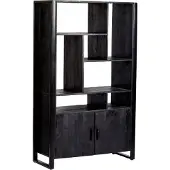 LivingFurn kabinetkast norris 110cm mangohout / gecoat staal