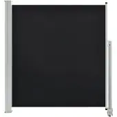 vidaXL Tuinscherm uittrekbaar 140x300 cm zwart