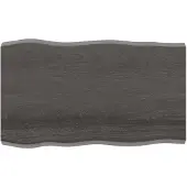 vidaXL Tafelblad natuurlijke rand 100x60x(2-6)cm eikenhout donkerbruin