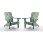 Keter Troy Adirondack Tuinstoel - 2 stuks - 85x80x96,5cm - Groen