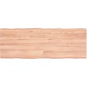 vidaXL Tafelblad natuurlijke rand 140x50x(2-6) cm eikenhout lichtbruin