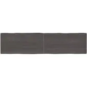 vidaXL Tafelblad natuurlijke rand 200x50x(2-6)cm eikenhout donkerbruin