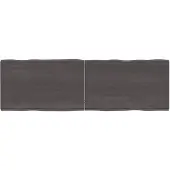 vidaXL Tafelblad natuurlijke rand 160x50x(2-6)cm eikenhout donkerbruin