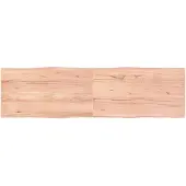 vidaXL Tafelblad natuurlijke rand 180x50x(2-4) cm eikenhout lichtbruin