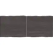 vidaXL Tafelblad natuurlijke rand 120x50x(2-4)cm eikenhout donkerbruin